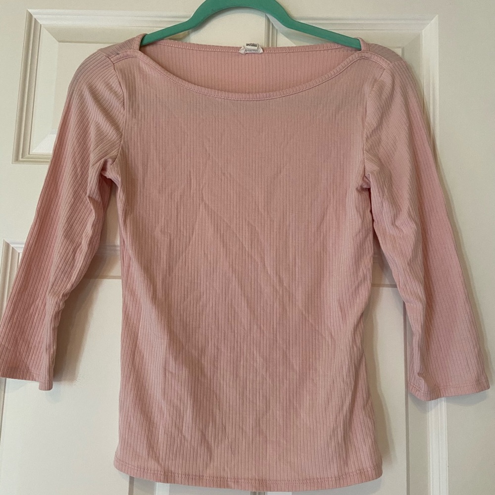 3/4 Sleeve Pink Top
